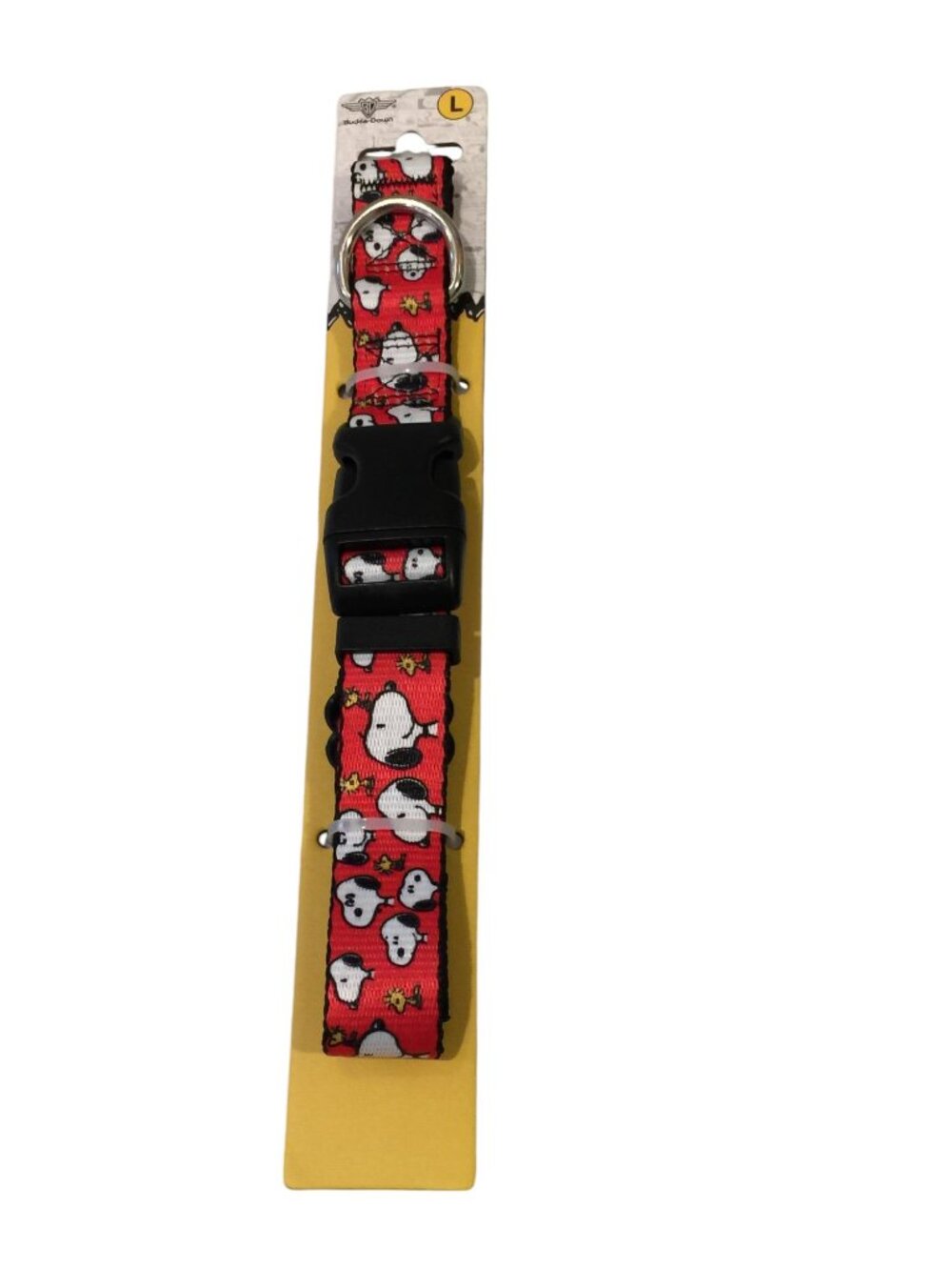 Peanuts Snoopy Woodstock Large Dog Collar Neck Size 16"-26" Red Black Buckledown
